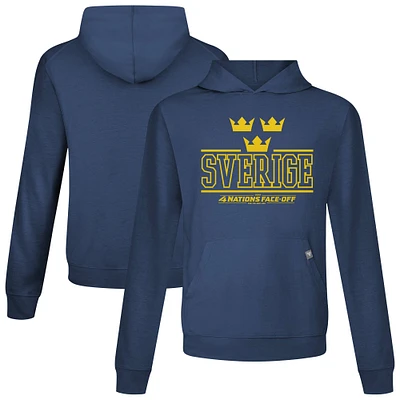 Men's Levelwear White Sweden 2025 4 Nations Face-Off Relay Pullover Hoodie