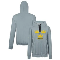 Women's Levelwear Gray Sweden 2025 4 Nations Face-Off Waterfall Pullover Hoodie