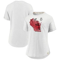 Women's Fanatics  White Wisconsin Badgers True Classics Hometown Tacked Sleeve T-Shirt