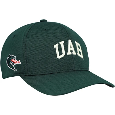 Men's Top of the World  Green UAB Blazers Reflex Hybrid Tech Flex Hat