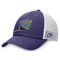 Men's Nike  Purple/White Tampa Bay Rays Rise Adjustable Trucker Hat