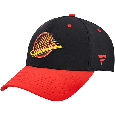 Men's Fanatics  Black/Red Vancouver Canucks Flex Hat