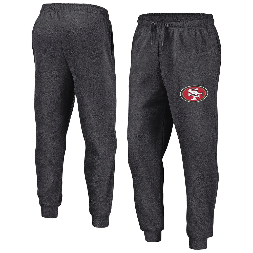 Men's Heather Charcoal San Francisco 49ers Head to Head Fleece Joggers