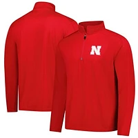 Men's  Scarlet Nebraska Huskers Half-Zip Pullover