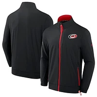 Men's Fanatics  Black Carolina Hurricanes Authentic Pro Rink Coaches Full-Zip Jacket