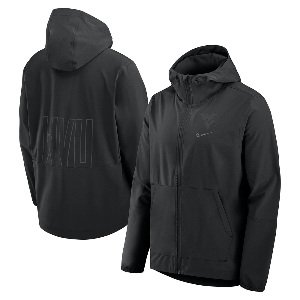 Men's Nike Black West Virginia Mountaineers Performance Full-Zip Woven Jacket