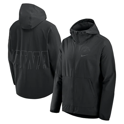 Men's Nike  Black Iowa Hawkeyes Performance Full-Zip Woven Jacket