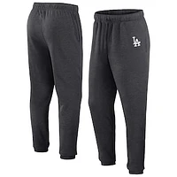 Men's Fanatics  Heather Charcoal Los Angeles Dodgers Fleece Jogger Pants