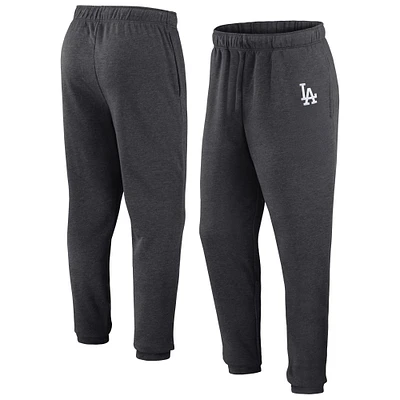 Men's Fanatics  Heather Charcoal Los Angeles Dodgers Fleece Jogger Pants