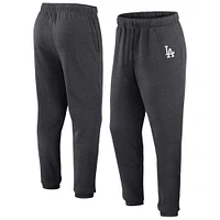 Men's Fanatics  Heather Charcoal Los Angeles Dodgers Fleece Jogger Pants