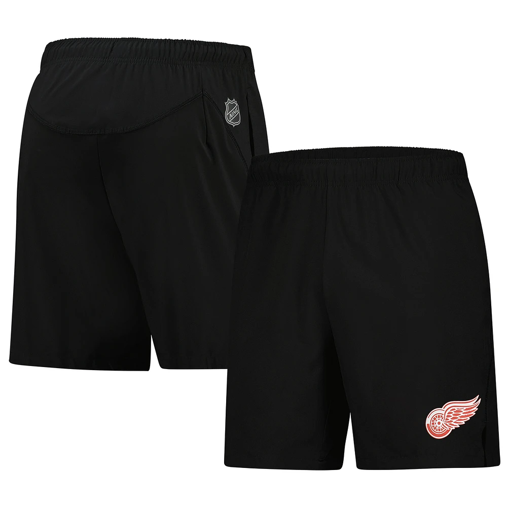 Men's Fanatics Black Detroit Red Wings Tech Training Shorts