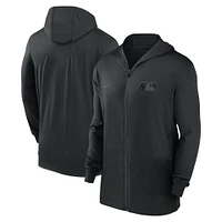 Men's Nike Black MLB Authentic Collection Travel Performance Full-Zip Hoodie