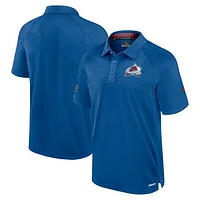Men's Fanatics  Blue Colorado Avalanche Authentic Pro Rink Raglan Polo