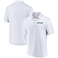 Men's Fanatics  White New York Jets Lockup Polo