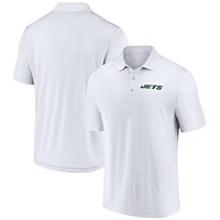 Men's Fanatics  White New York Jets Lockup Polo