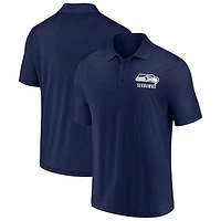Men's Fanatics  College Navy Seattle Seahawks Lockup Polo