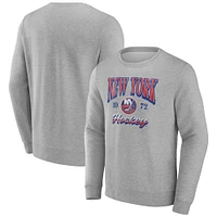 Men's Fanatics Gray New York Islanders Nimbus Fleece Pullover Sweatshirt