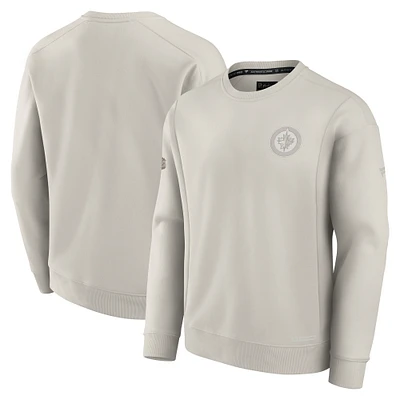 Men's Fanatics Gray Winnipeg Jets Authentic Pro Road Fleece Sweatshirt