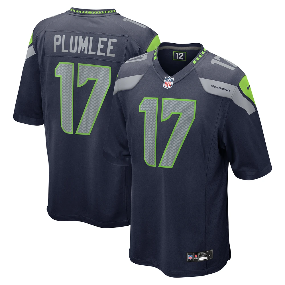 Men's Nike John Rhys Plumlee College Navy Seattle Seahawks Team Game Jersey
