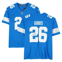 Jahmyr Gibbs Detroit Lions Autographed Blue Nike Vapor F.U.S.E. Limited Jersey