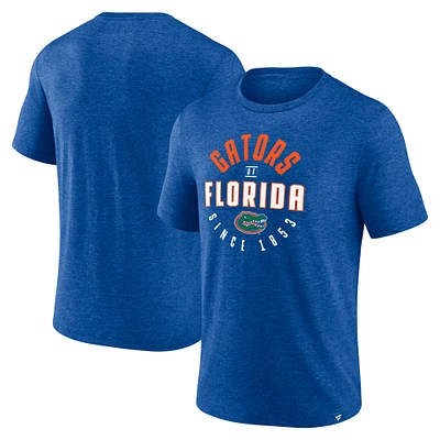 Men's Fanatics Heather Royal Florida Gators Weighted Circle Stack T-Shirt