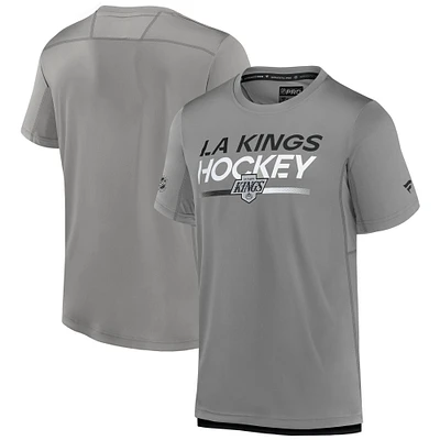 Men's Fanatics Gray Los Angeles Kings Authentic Pro Alternate Logo Tech T-Shirt