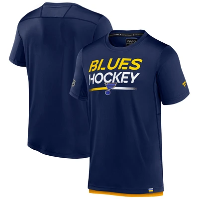 Men's Fanatics  Navy St. Louis Blues Authentic Pro Tech T-Shirt