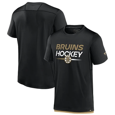 Men's Fanatics Black Boston Bruins Authentic Pro Tech T-Shirt