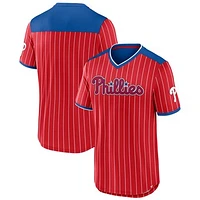 Men's Fanatics  Red/Royal Philadelphia Phillies Walk-Off V-Neck T-Shirt