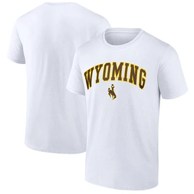 Men's White Wyoming Cowboys Basic Arch T-Shirt