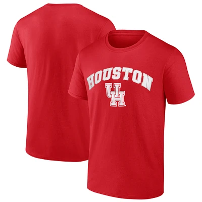 Men's Red Houston Cougars Basic Arch T-Shirt