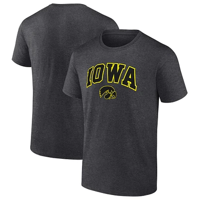 Men's Heather Charcoal Iowa Hawkeyes Basic Arch T-Shirt