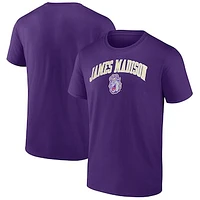 Men's Purple James Madison Dukes Stacked Mascot T-Shirt