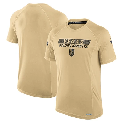Men's Fanatics Gold Vegas Golden Knights Authentic Pro Rink Tech T-Shirt