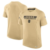 Men's Fanatics Gold Vegas Golden Knights Authentic Pro Rink Tech T-Shirt