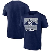 Men's Fanatics  Heather Navy New York Yankees Force Out Washed T-Shirt