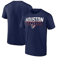 Men's Fanatics  Navy Houston Texans Blocked T-Shirt