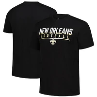 Men's Fanatics  Black New Orleans Saints Blocked T-Shirt