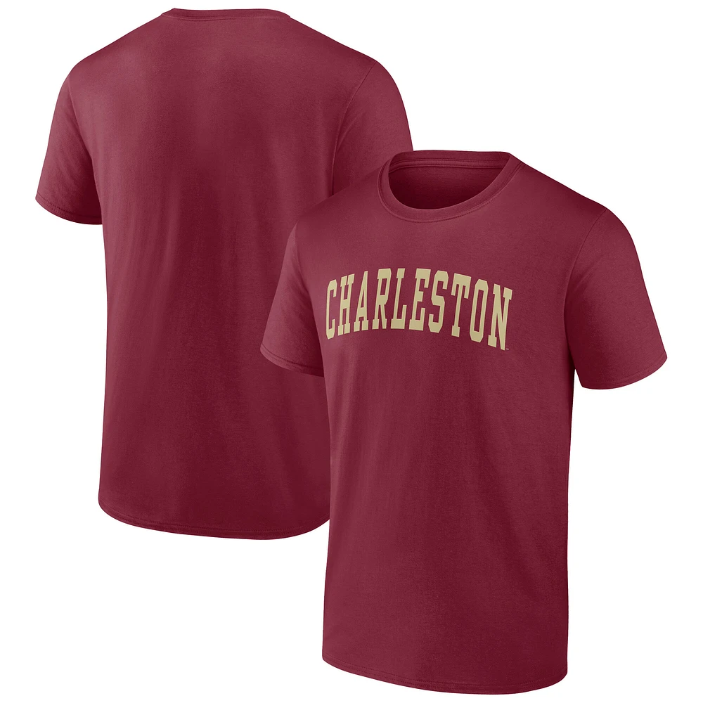 Men's Maroon Charleston Cougars Arched Wordmark T-Shirt