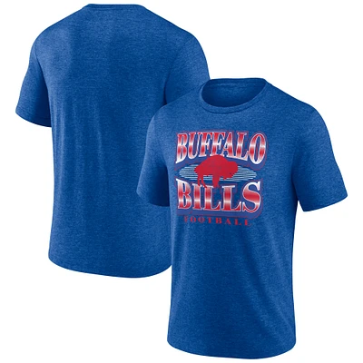 Men's Fanatics Heather Royal Buffalo Bills Extreme Tackle Tri-Blend T-Shirt