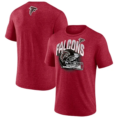 Men's Fanatics  Red Atlanta Falcons Tri-Blend Around Helmet T-Shirt