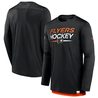 Men's Fanatics Black Philadelphia Flyers Authentic Pro Tech Long Sleeve T-Shirt