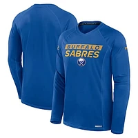 Men's Fanatics Royal Buffalo Sabres Authentic Pro Rink Tech Raglan Long Sleeve T-Shirt