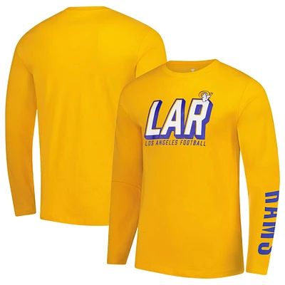 Men's Fanatics  Gold Los Angeles Rams Long Sleeve T-Shirt