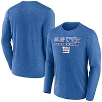 Men's Fanatics  Heather Royal New York Giants Fundamentals Long Sleeve T-Shirt