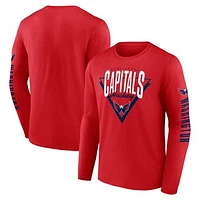 Men's Fanatics Red Washington Capitals Headline Long Sleeve T-Shirt