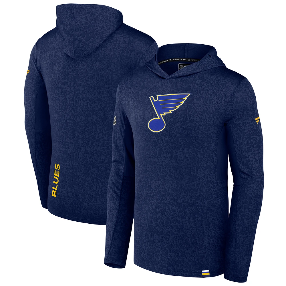 Men's Fanatics Navy St. Louis Blues Authentic Pro Lightweight Pullover Hoodie