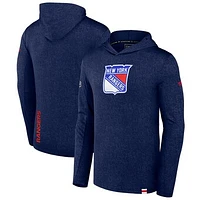 Men's Fanatics Navy New York Rangers Authentic Pro Lightweight Pullover Hoodie