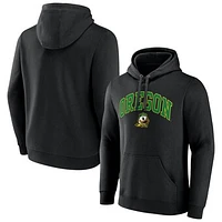 Men's Fanatics  Black Oregon Ducks Arched Logo Fleece Pullover Hoodie