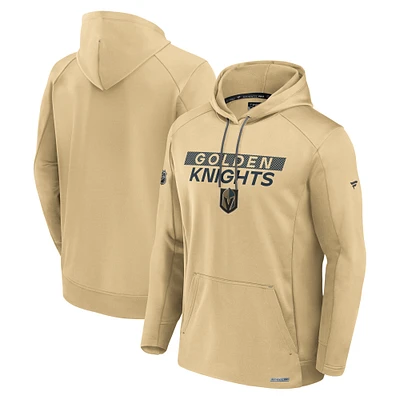 Men's Fanatics Gold Vegas Golden Knights Authentic Pro Alternate Fleece Pullover Hoodie